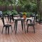 Flash Furniture 23.75 RD Dining Table Black Poly Top/Black Frame JJ-T14623-60-BKBK-GG - alternate 1
